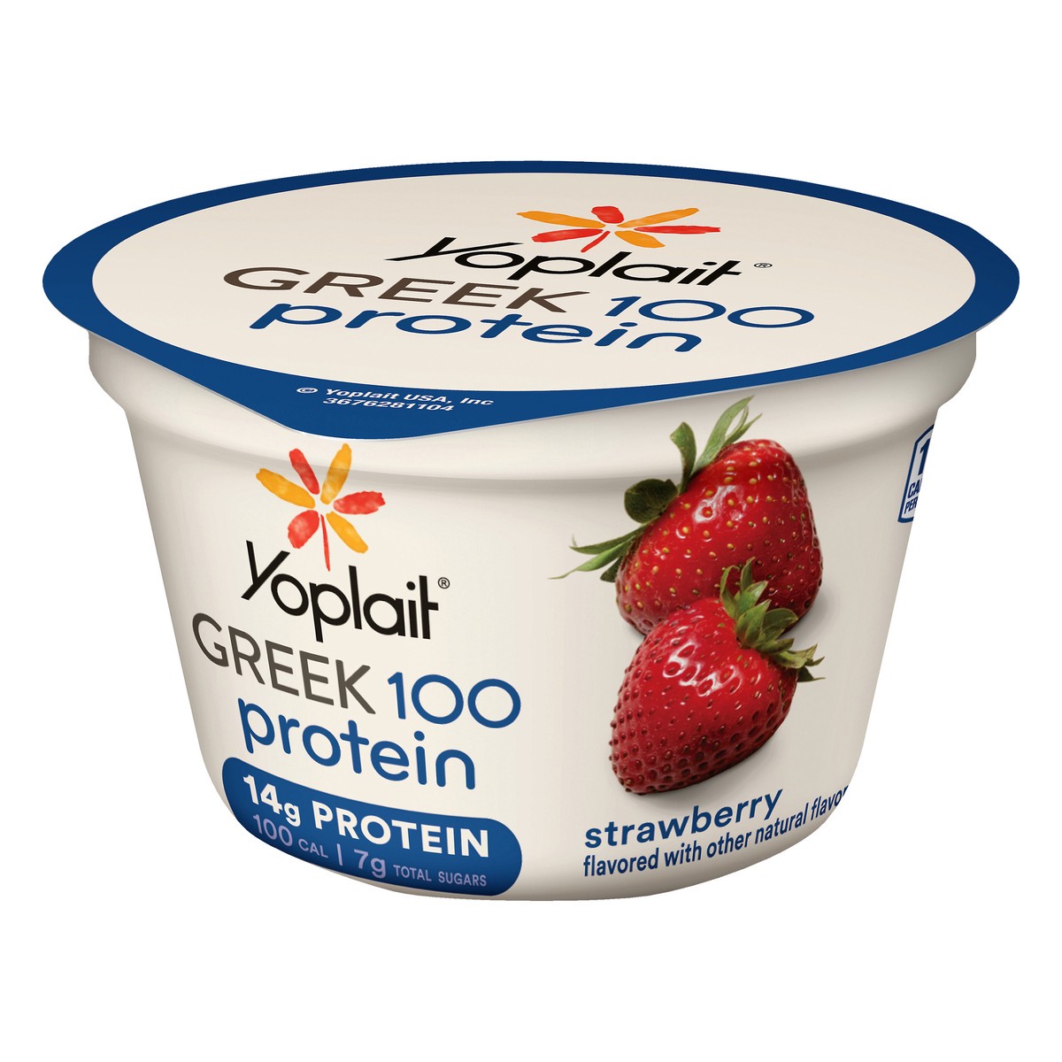 slide 6 of 13, Yoplait Greek 100 Protein Fat Free Strawberry Yogurt 5.3 oz, 5.3 oz