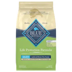 Blue Buffalo Life Protection Formula Natural Adult Small Breed Dry Dog Food, Lamb and Brown Rice 5-lb Trial Size Bag