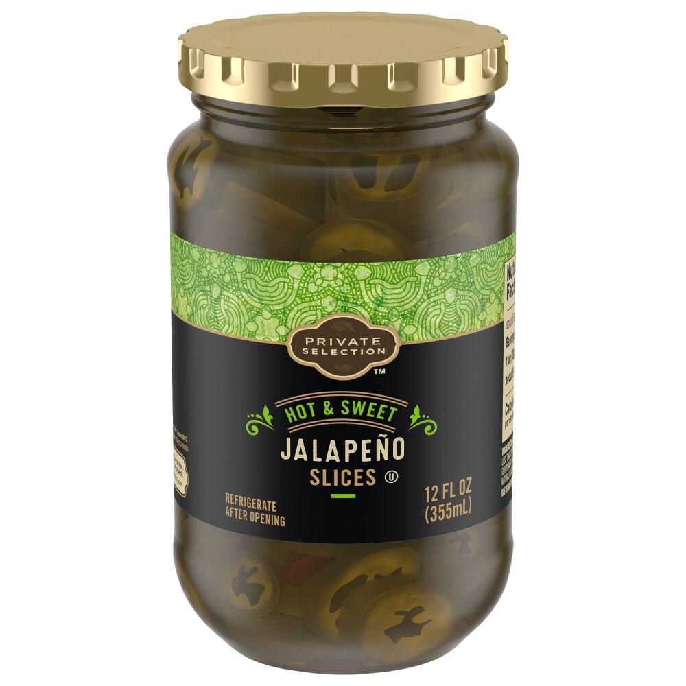 slide 2 of 4, Private Selection Hot & Sweet Jalapeno Slices, 12 fl oz