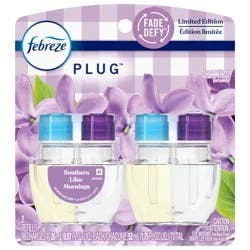 Febreze Plug Odor-Fighting Air Freshener Oil Dual Refill Southern Lilac Mornings