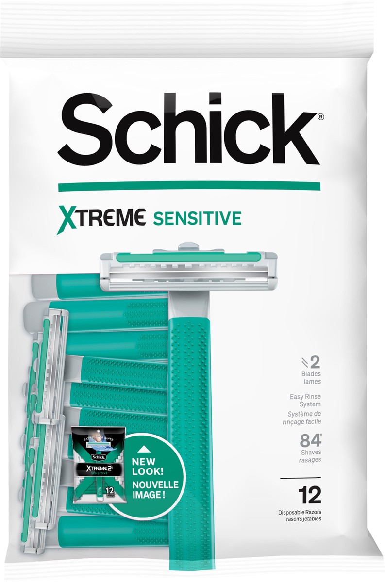 slide 4 of 11, Schick Xtreme 2 Sensitive Disposable Razor, 12 ct