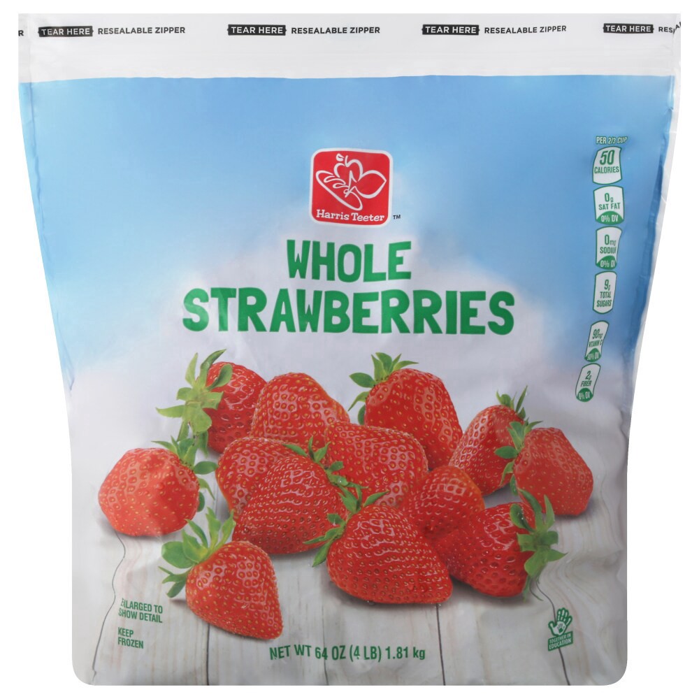 slide 1 of 1, Harris Teeter Whole Strawberries, 64 oz