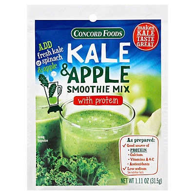 slide 1 of 1, Concord Foods Kale & Apple Smoothie Mix, 1.11 oz