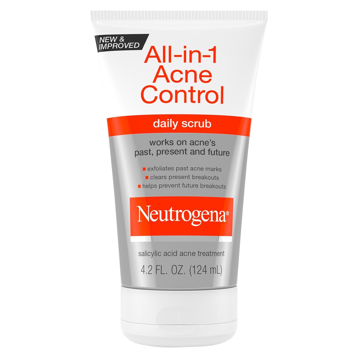 slide 1 of 1, Neutrogena All-In-1 Acne Control Daily Facial Acne Scrub, 4.2 fl. oz, 4.20 fl oz