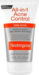 Neutrogena All-In-1 Acne Control Face Scrub, 2% Salicylic Acid, 4.2 oz