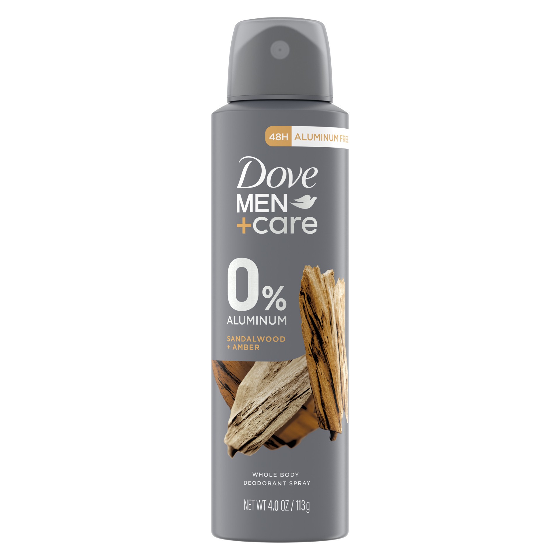 slide 1 of 9, Dove Men+Care Aluminum Free Dry Spray Sandalwood + Amber, 4 oz, 4 oz