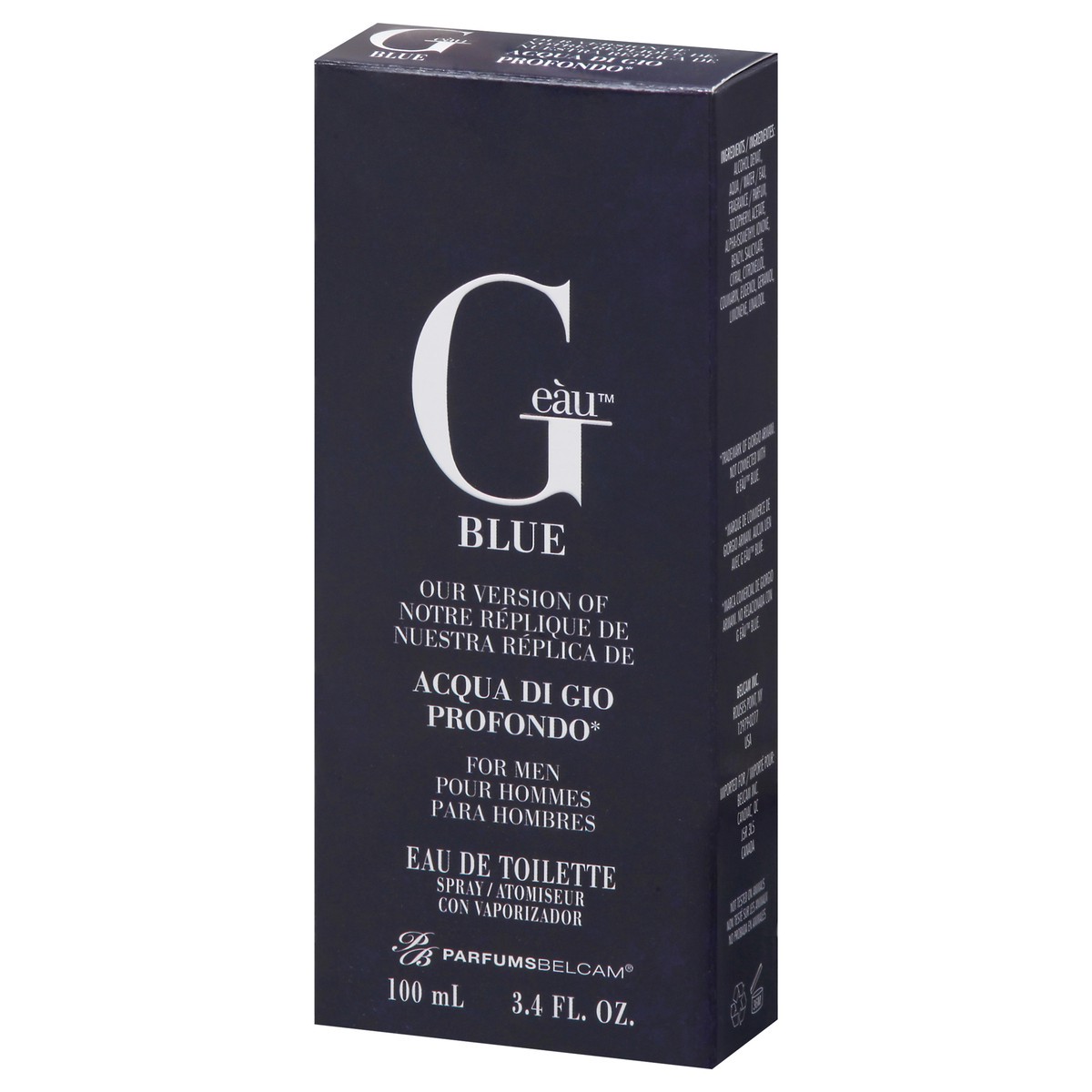 slide 12 of 13, PB ParfumsBelcam For Men Blue Spray 3.4 fl oz, 3.4 fl oz