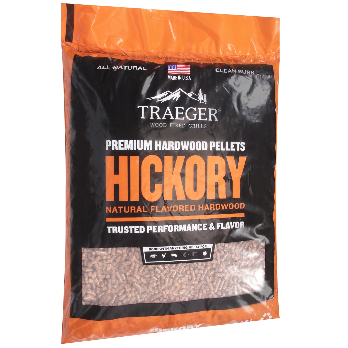 slide 4 of 9, Traeger Premium Hickory Hardwood Pellets 20 lb, 20 lb