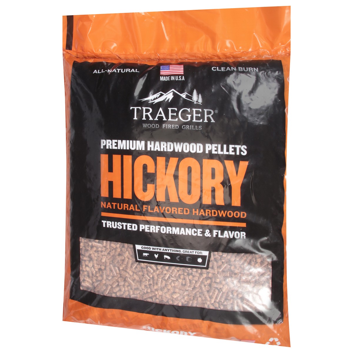 slide 5 of 9, Traeger Premium Hickory Hardwood Pellets 20 lb, 20 lb