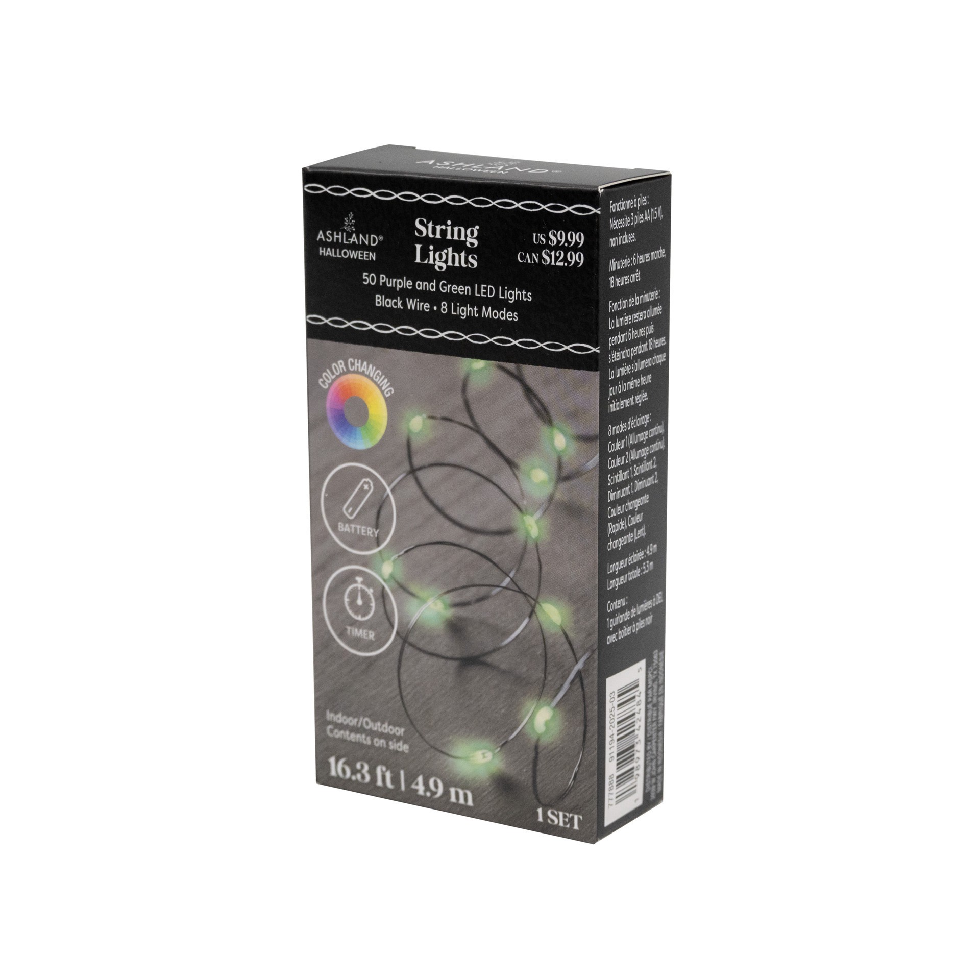 slide 5 of 6, 50ct. Color Changing Purple & Green Led String Lights By Ashland, 50 ct