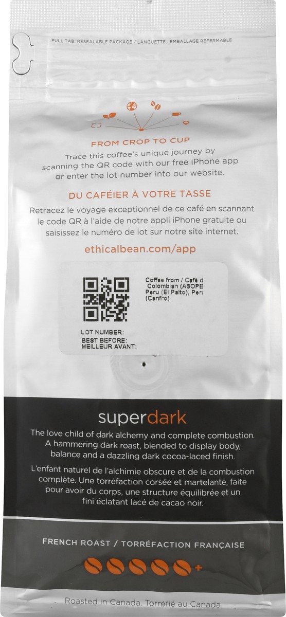 slide 5 of 10, Ethical Bean Coffee French Roast Whole bean Superdark Coffee 340 gr, 340 g