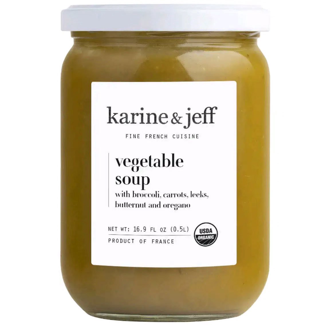 slide 1 of 1, Karine & Jeff Vegetable Soup With Broccoli, 16.9 oz