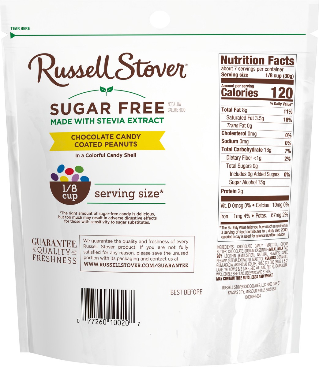 slide 6 of 8, Russell Stover Sugar Free Chocolate Candy Coated Peanuts, 7.5 oz. bag, 7.5 oz