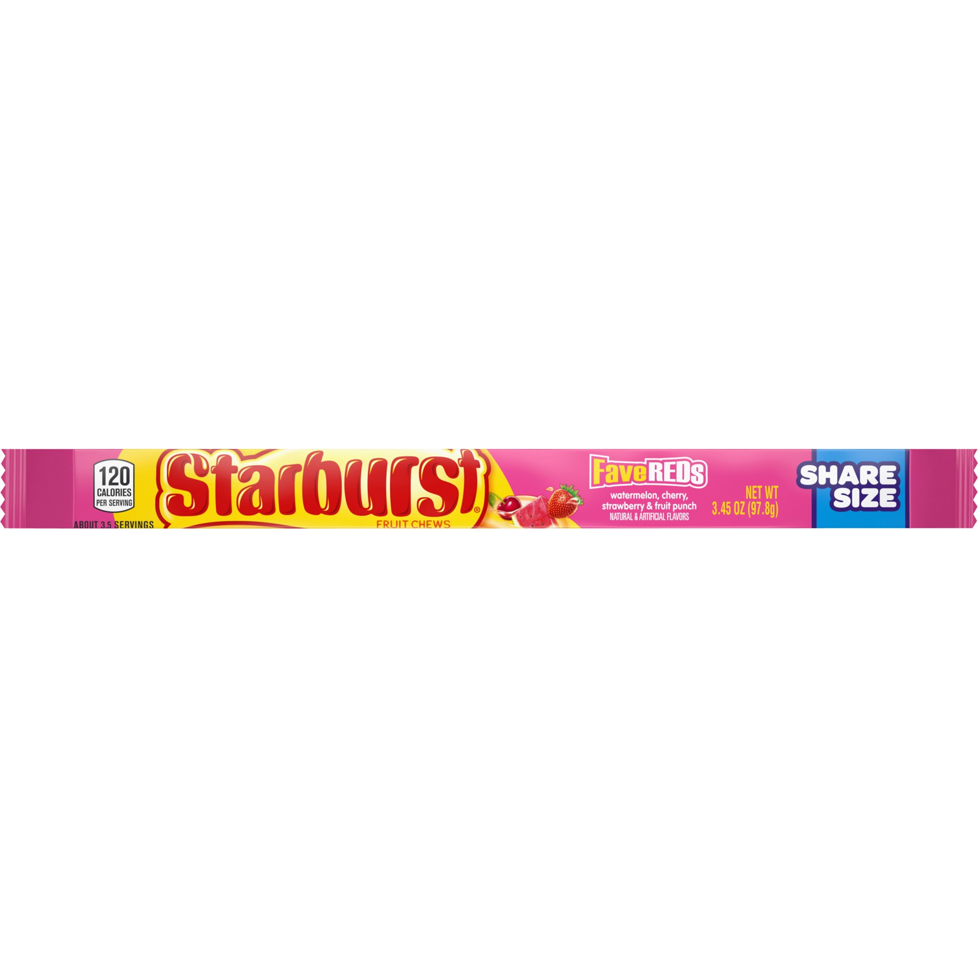 slide 1 of 4, Starburst FaveREDs Fruit Chews Chewy Candy, Share Size, 3.45 oz, 3.45 oz