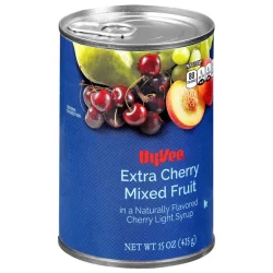 Hy-Vee Mixed Fruit, Extra Cherry