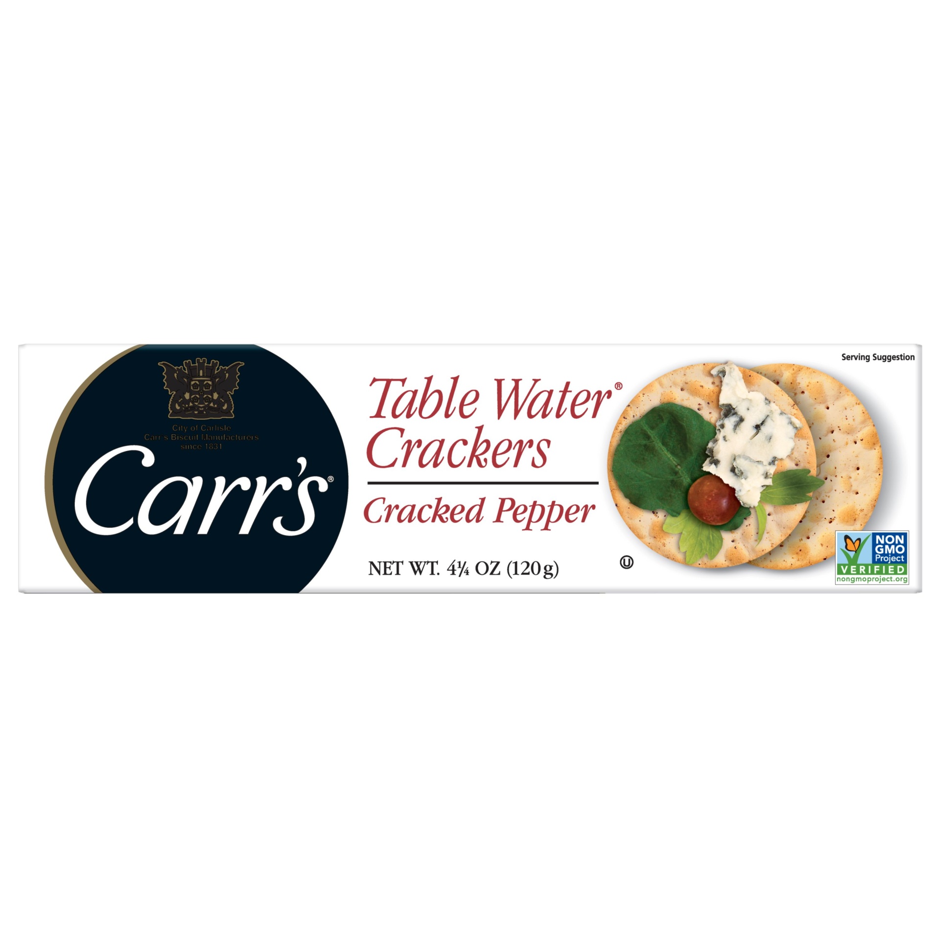 slide 3 of 5, Carr's Cracked Pepper Table Water Crackers, 4.25 oz