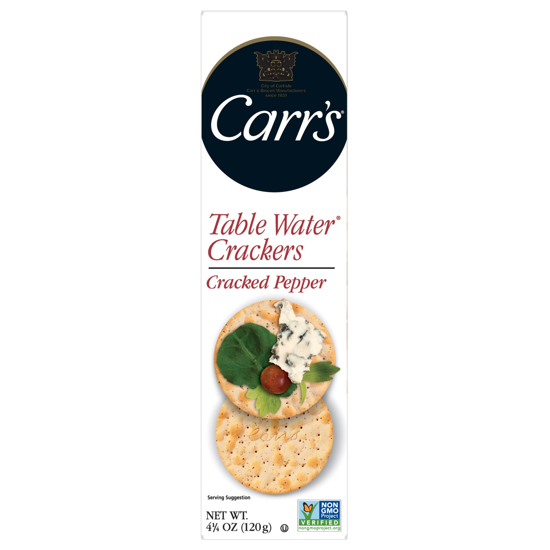 slide 5 of 5, Carr's Cracked Pepper Table Water Crackers, 4.25 oz