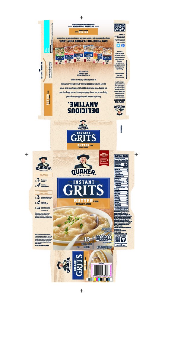 slide 4 of 11, Quaker Instant Grits Butter 0.98 Oz 10 Count, 10 ct