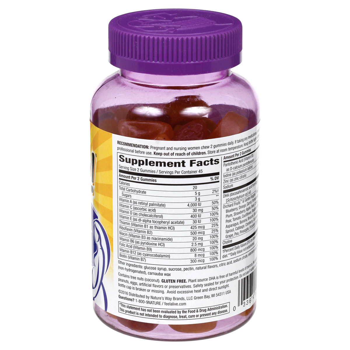 Natures Way Alive Prenatal Gummies Vitamin 90 ct Shipt