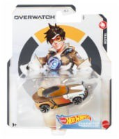 slide 1 of 1, Mattel Hot Wheels Character Cars Overwatch Tracer Toy Car, 1 ct