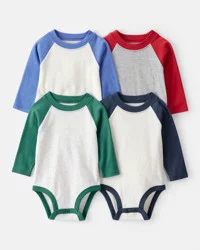 Carter's Baby Boy 4-Pack Long-Sleeve Bodysuits - Multi 6M