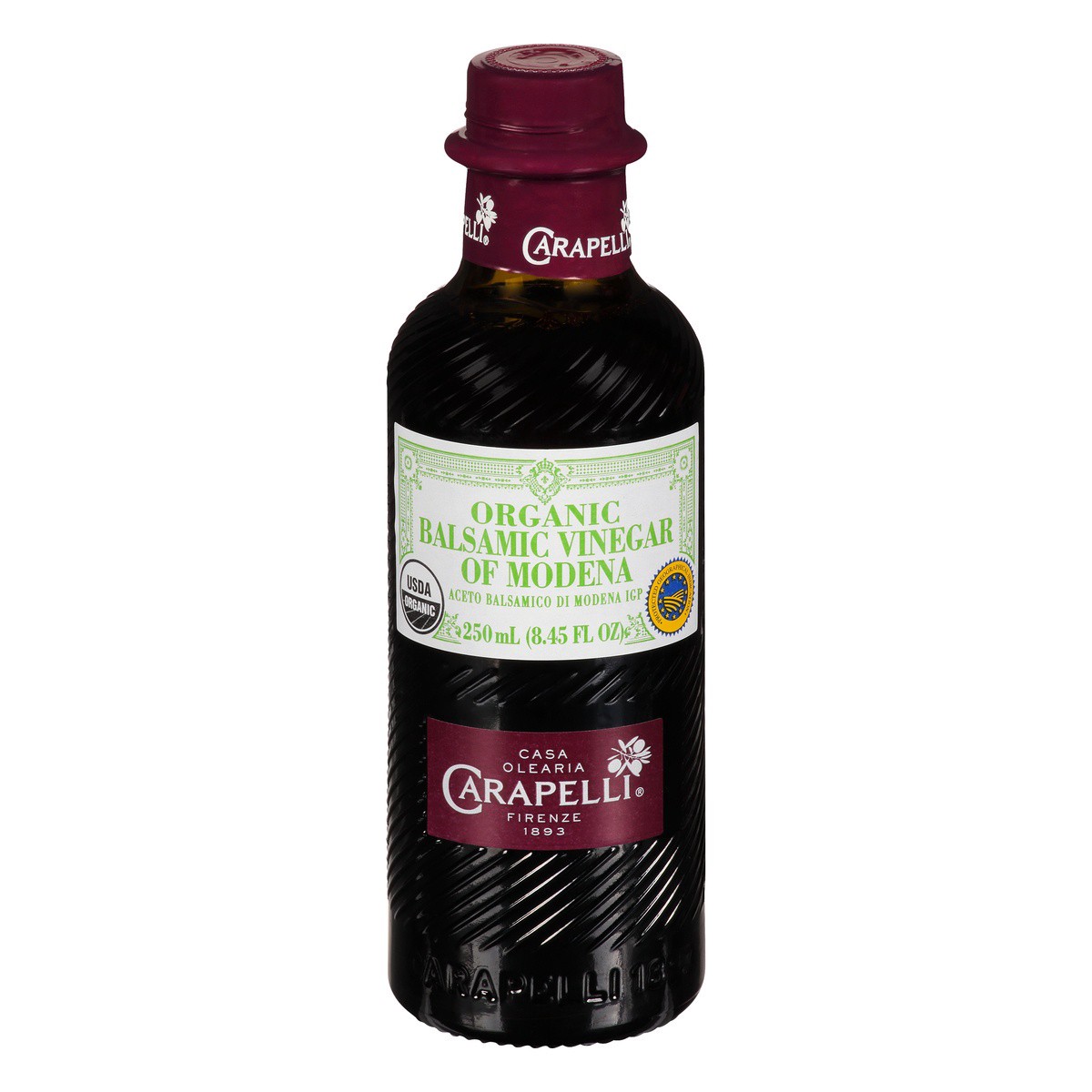 slide 1 of 8, Carapelli Balsamic Vinegar of Modena, Organic, 250 ml