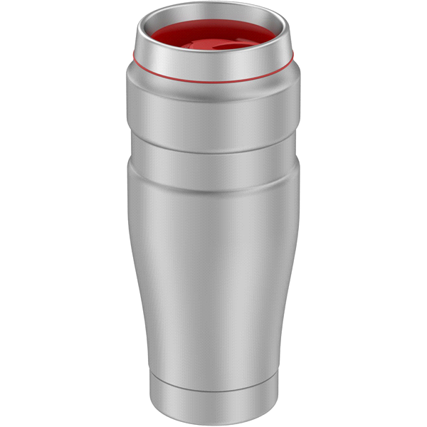 slide 1 of 1, Thermos Stainless Steel Tumbler Red Cap, 16 oz