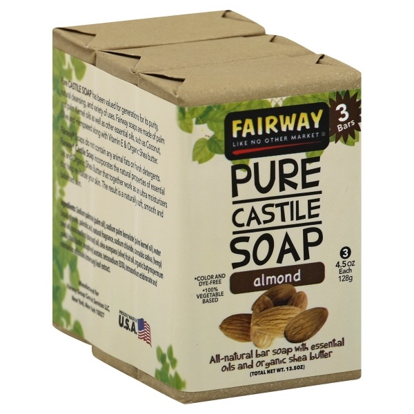 slide 1 of 1, Fairway Bar Soap Almond Castile, 3 ct; 13.5 oz