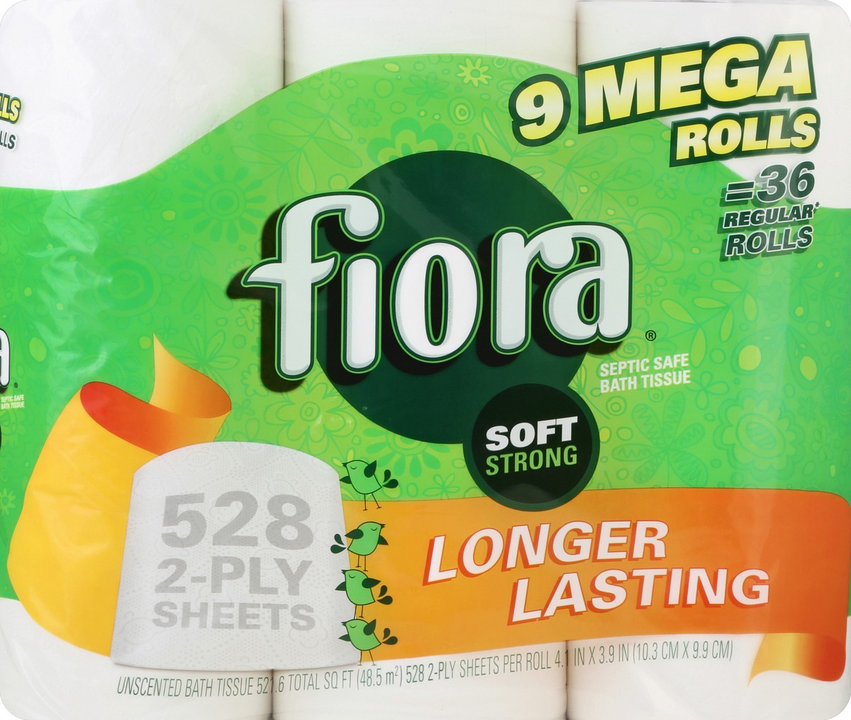 slide 1 of 5, Fiora Bath Tissue 9 ea, 9 ct