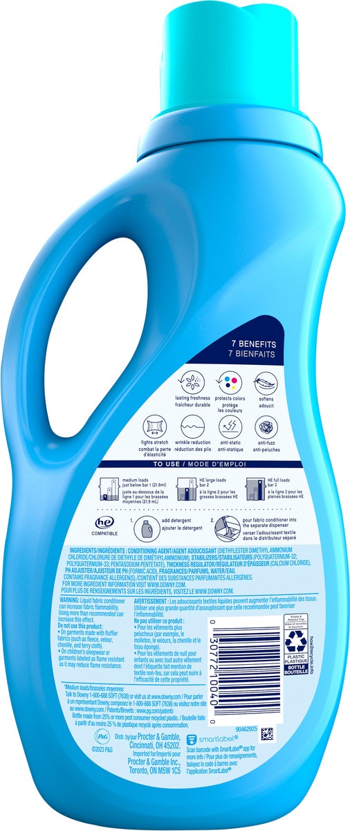 slide 3 of 7, Downy Ultra Laundry Liquid Fabric Softener (Fabric Conditioner), Cool Cotton, 44 fl oz, 60 Loads, 1.38 fl oz