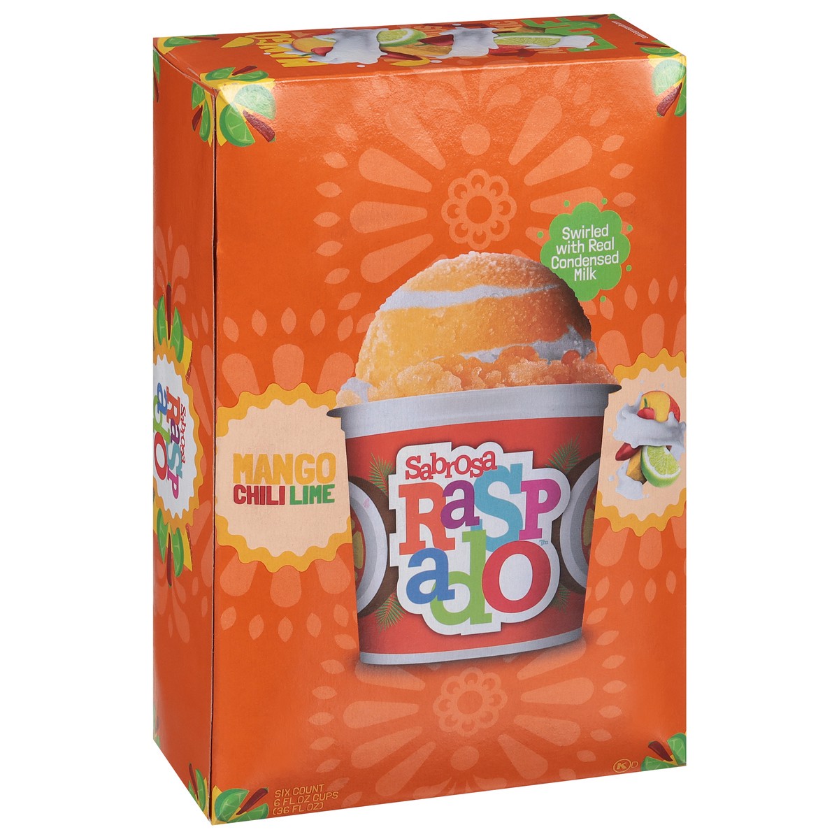 slide 2 of 9, Sabrosa Raspado Mango Chili Lime Shaved Ice 6 - 6 fl oz Cups, 6 oz