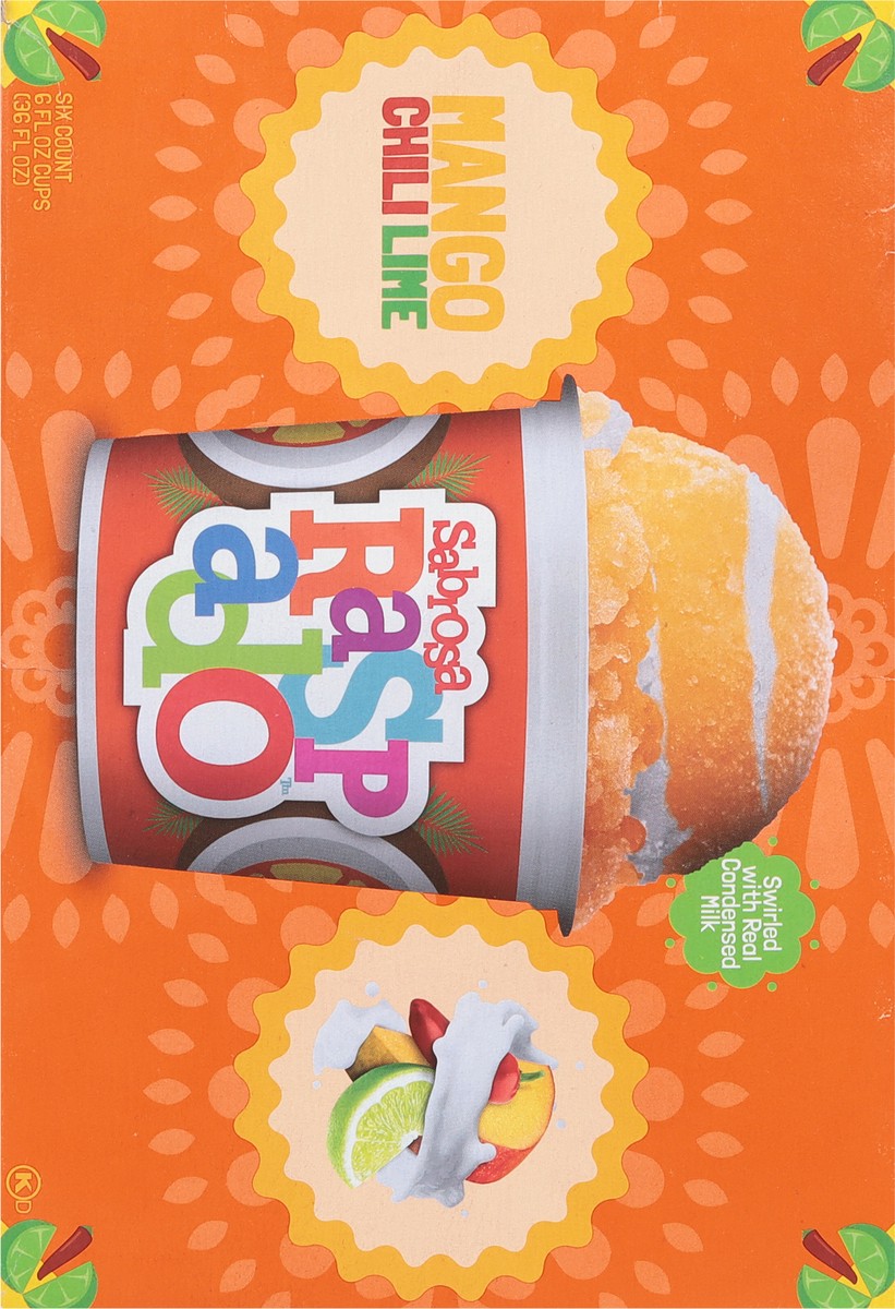 slide 4 of 9, Sabrosa Raspado Mango Chili Lime Shaved Ice 6 - 6 fl oz Cups, 6 oz