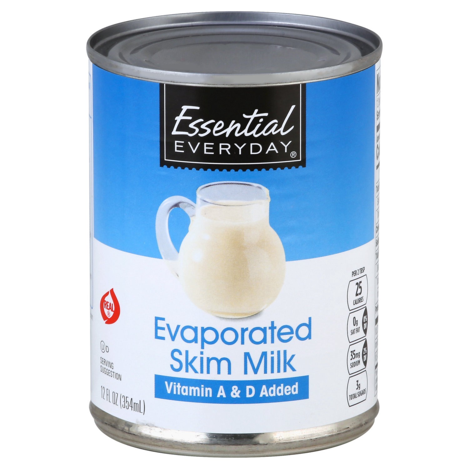 slide 1 of 6, Essential Everyday Skim Evaporated Milk, 12 fl oz