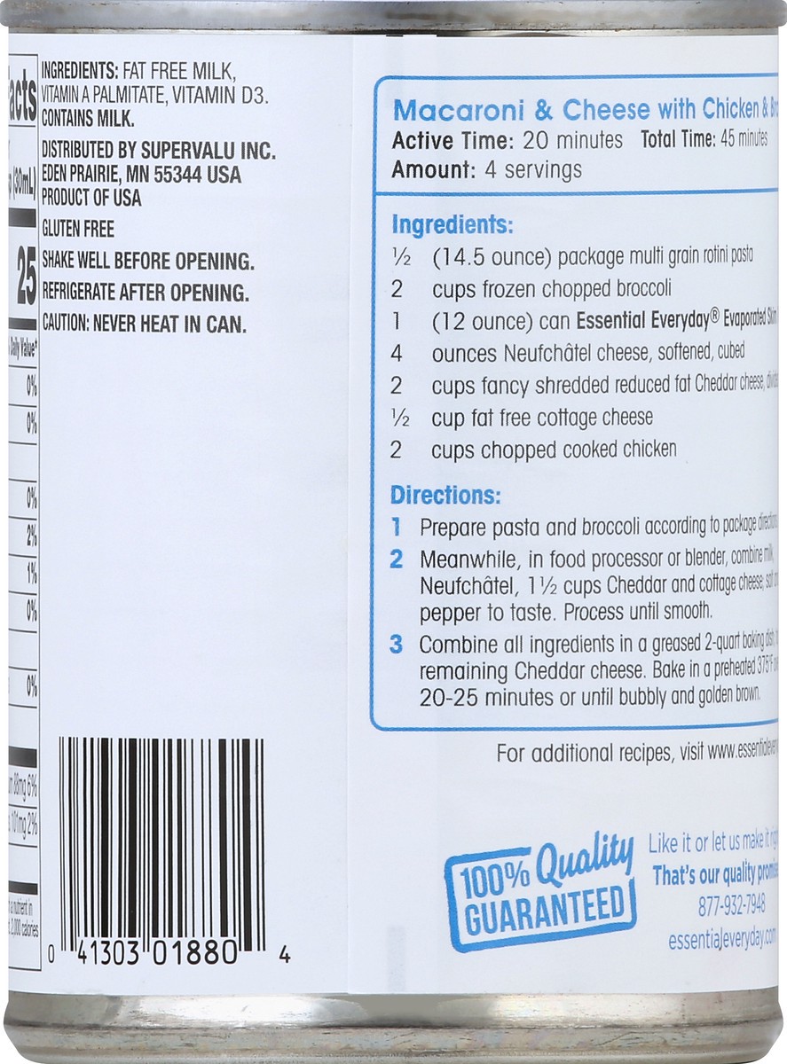 slide 6 of 6, Essential Everyday Skim Evaporated Milk, 12 fl oz