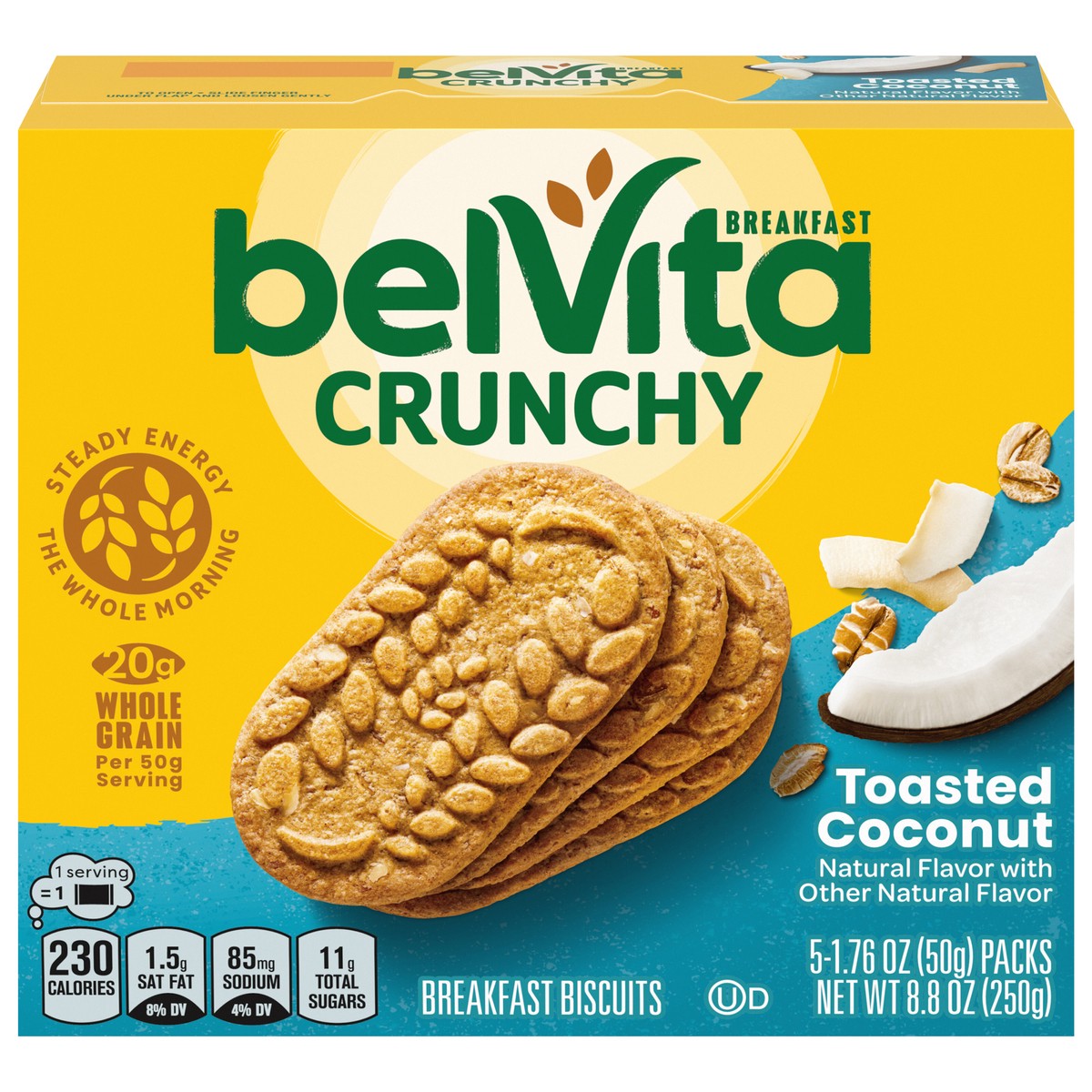 slide 1 of 9, Nabisco Belvita Toasted Coconut Breakfast Biscuits, 8.8 oz