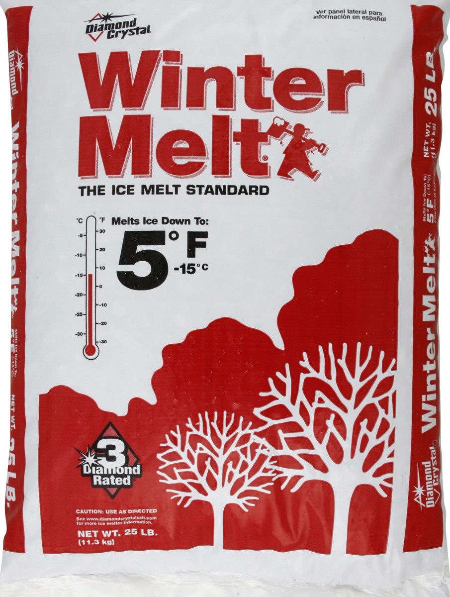 slide 5 of 5, Diamond Crystal Winter Melt Rock Salt Halite, 25 lb