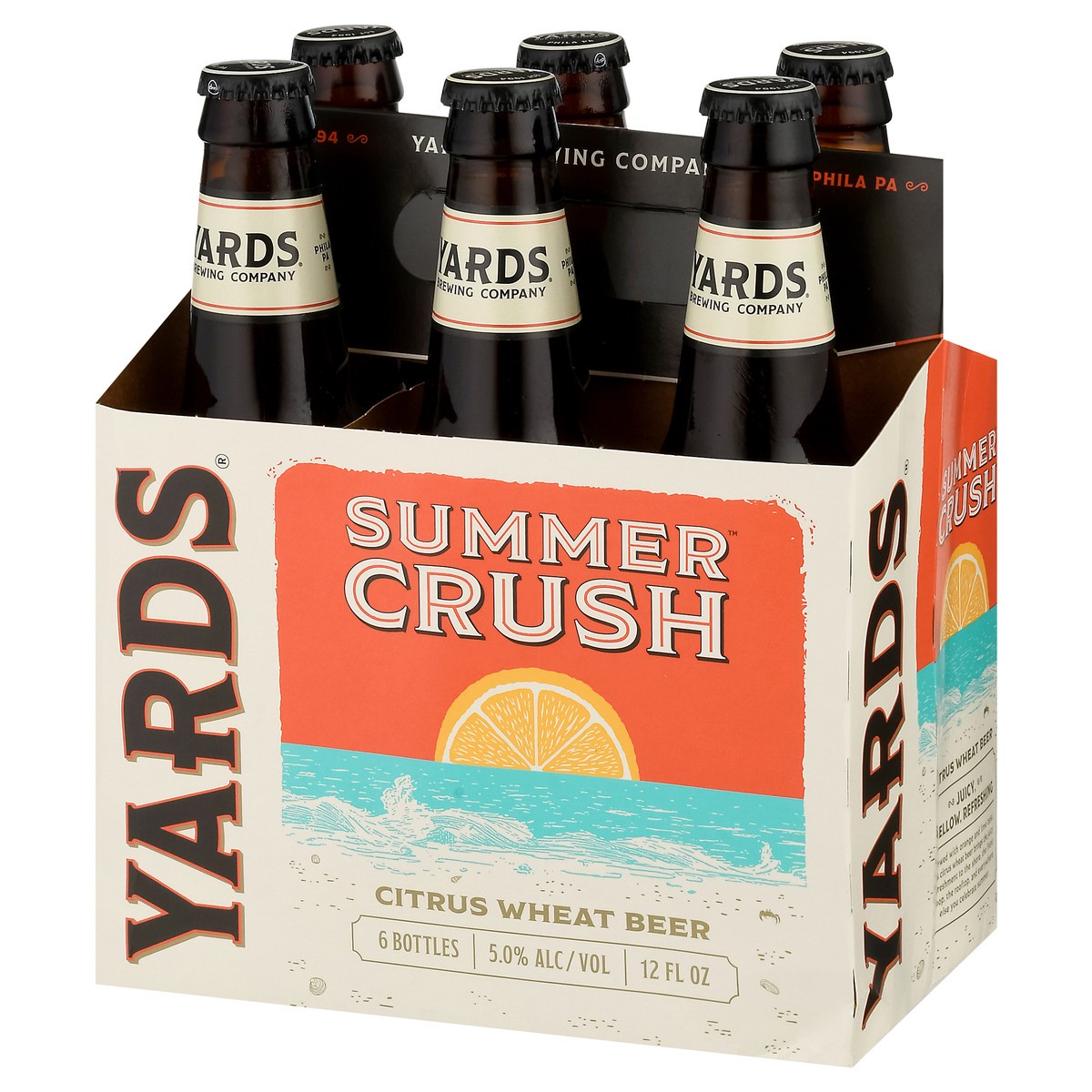 slide 5 of 9, Yards Citrus Wheat Summer Crush Beer 6 - 12 fl oz Bottles, 6 ct