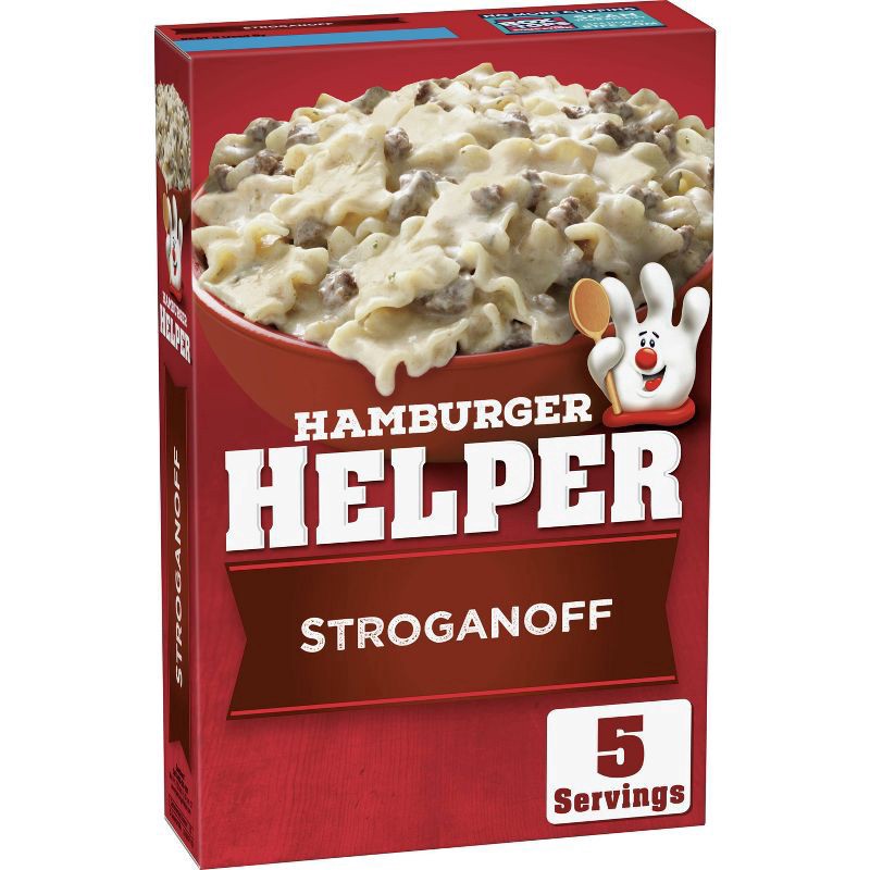slide 1 of 9, Hamburger Helper Stroganoff, Pasta & Creamy Sauce Mix, 6.4 oz., 6.4 oz