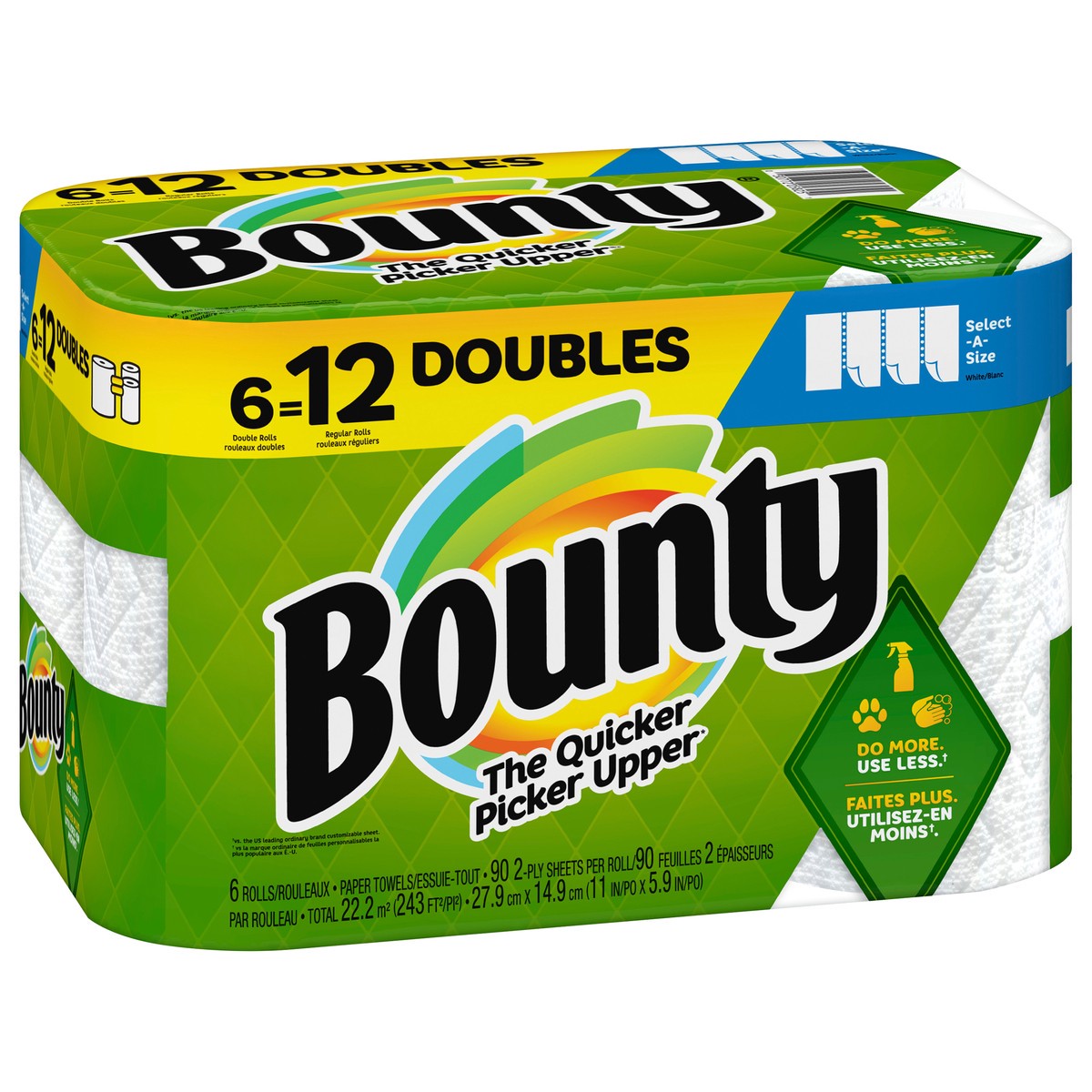 slide 2 of 5, Bounty Select-A-Size Paper Towels, 90 ct x 6 ct