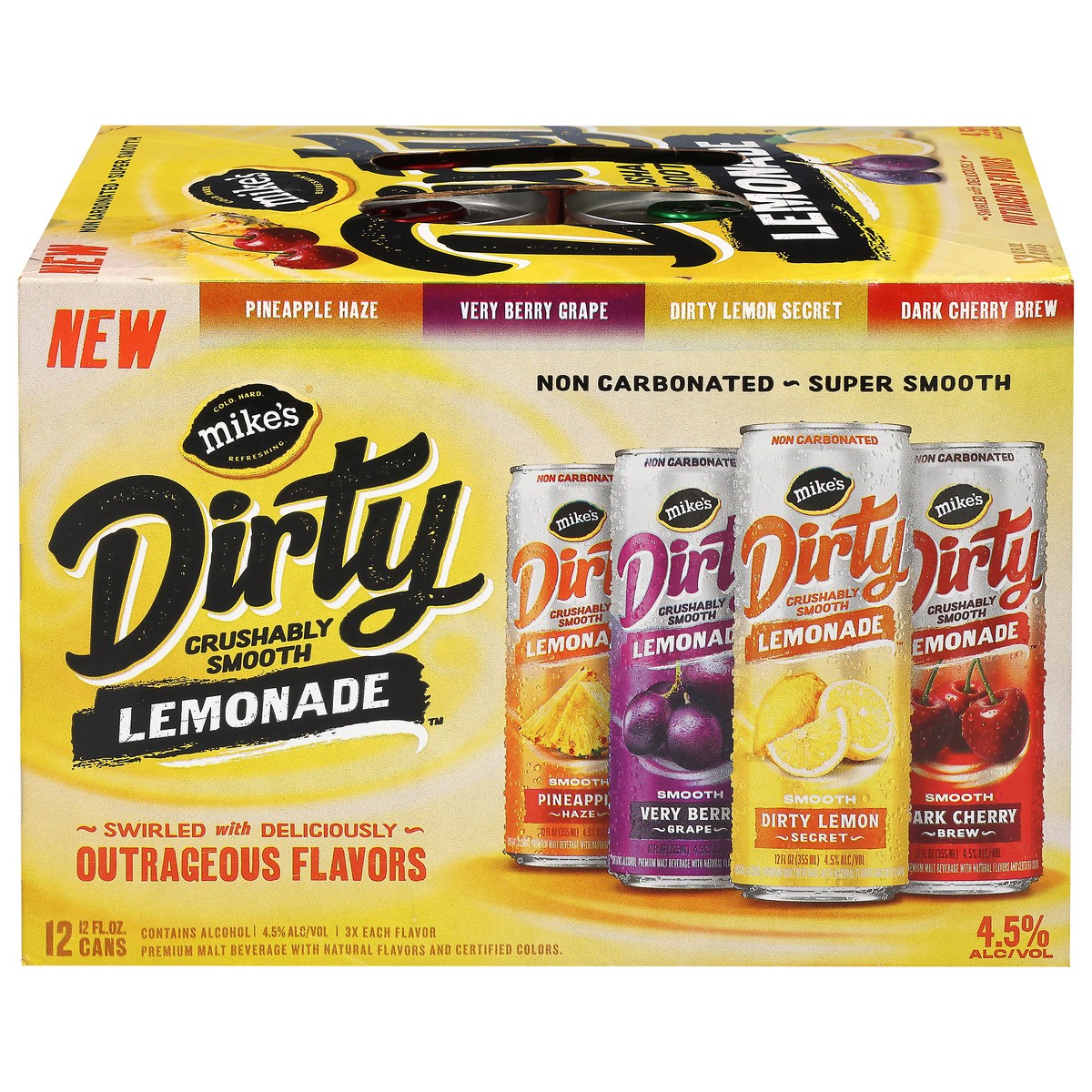 slide 1 of 11, Mike's Assorted Dirty Lemonade 12 - 12 fl oz Cans, 12 ct