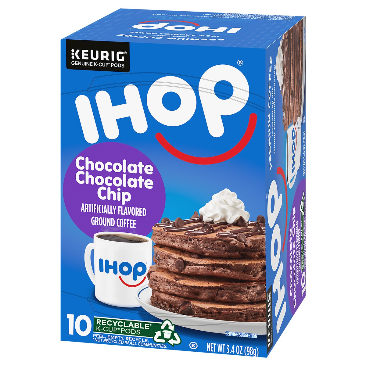 slide 2 of 9, IHOP Chocolate Chocolate Chip Flavored Keurig K-Cup Coffee Pods, 10 ct Box, 3.4 oz