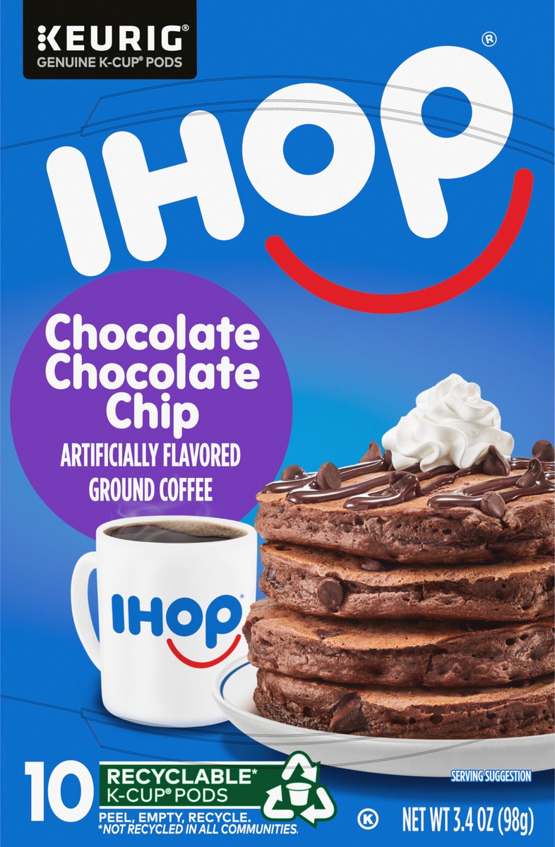slide 5 of 9, IHOP Chocolate Chocolate Chip Flavored Keurig K-Cup Coffee Pods, 10 ct Box, 3.4 oz