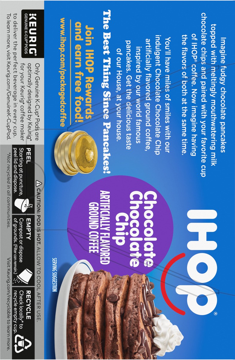 slide 7 of 9, IHOP Chocolate Chocolate Chip Flavored Keurig K-Cup Coffee Pods, 10 ct Box, 3.4 oz