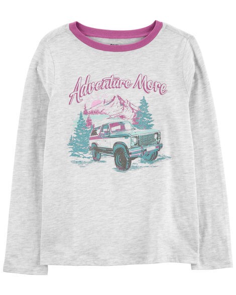 slide 1 of 2, Oshkosh Kid Adventure More Long-Sleeve Graphic Tee Grey L, 1 ct