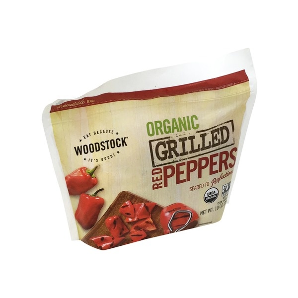 slide 1 of 1, Woodstock Organic Grilled Red Peppers, 10 oz