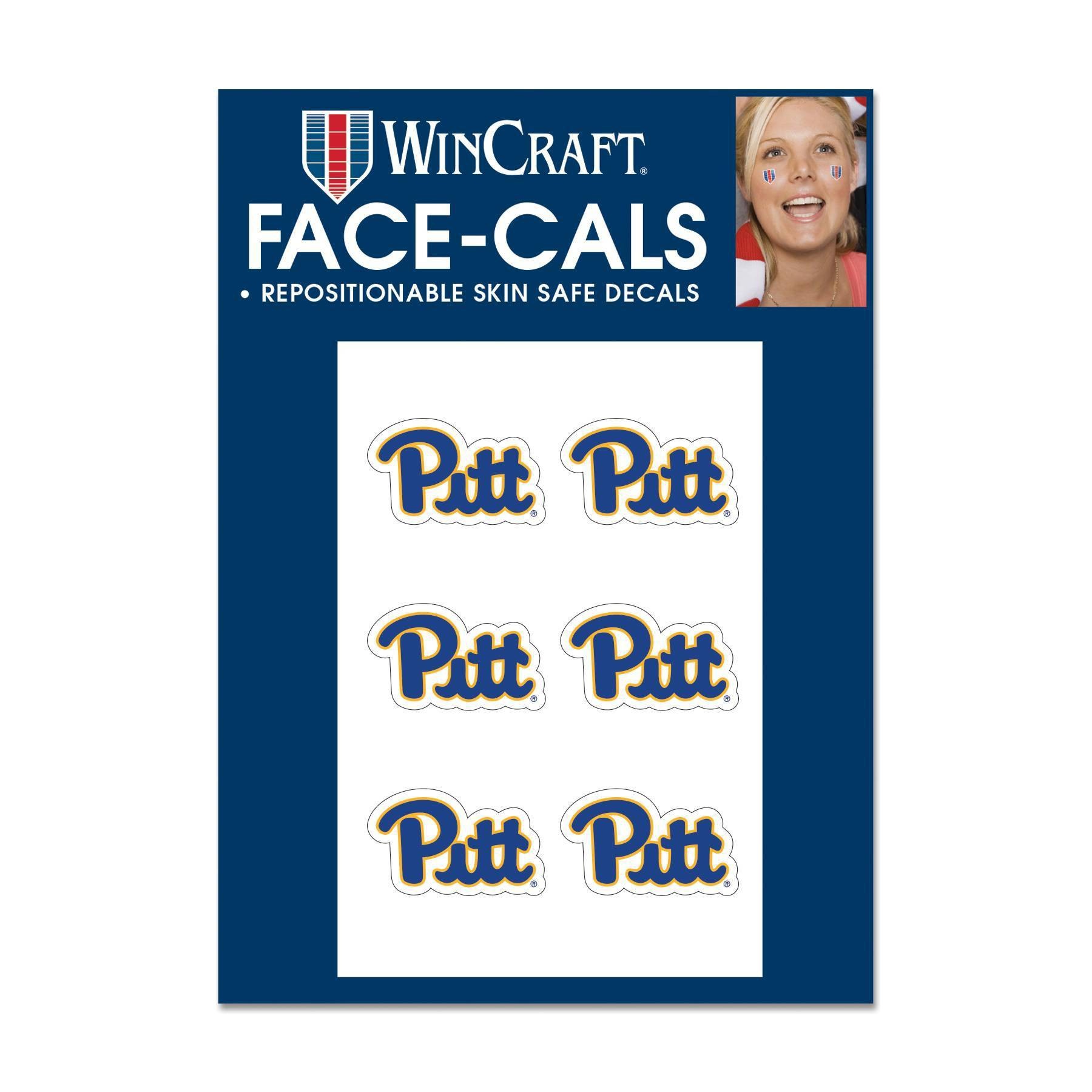 slide 1 of 1, NCAA Pitt Panthers Face Cal Tattoos, 1 ct