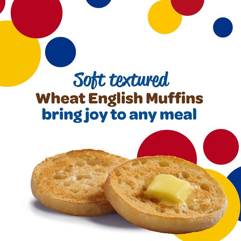 slide 5 of 7, Wonder Bread Wheat English Muffins, Wheat English Muffins, Sliced, 6 Count, 6 ct