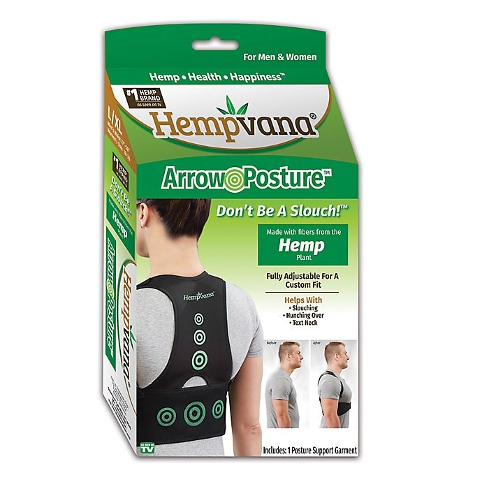 slide 10 of 10, Hempvana Arrow Posture Cannabis Support Garment, large; x-large