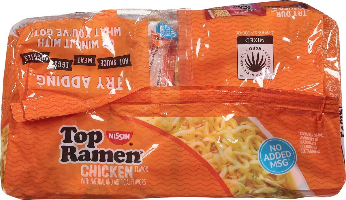 slide 9 of 9, Top Ramen 6 Pack Chicken Flavor Ramen Noodle Soup 6 - 3 oz Packages, 6 ct
