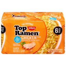 Top Ramen 6 Pack Chicken Flavor Ramen Noodle Soup 6 - 3 oz Packages